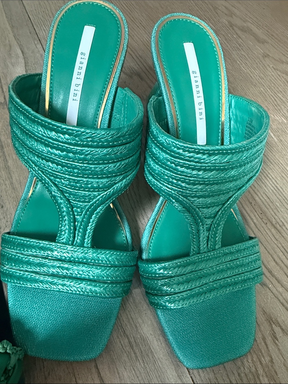 Gianni Bini Emerald Green Braided Strap Mule